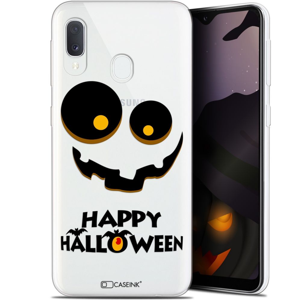 Caseink - Coque Pour Samsung Galaxy A20E (5.8 ) [Gel HD Collection Halloween Design Happy - Souple - Ultra Fin - Imprimé en France] - Coque, étui smartphone