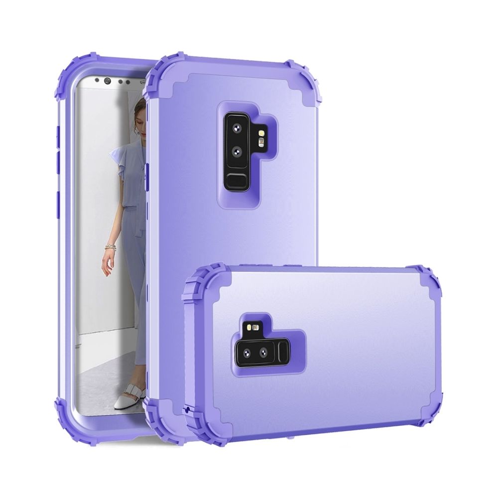 Wewoo - Coque renforcée Violet pour Samsung Galaxy S9 + Dropproof 3 en 1 Pas de Gap dans le Moyen Silicone Manchon Housse de Protection Clair - Coque, étui smartphone