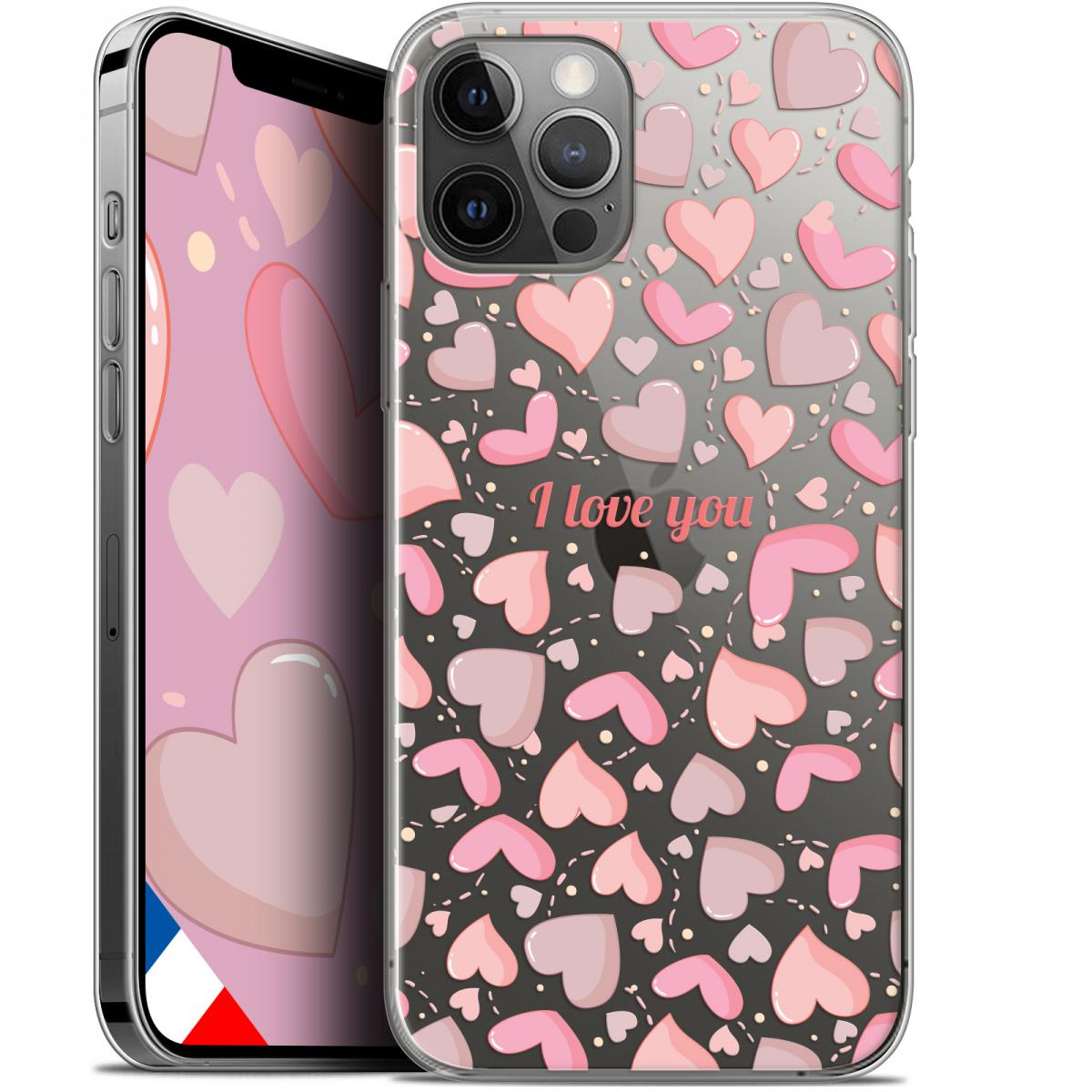Caseink - Coque Pour Apple iPhone 12 Pro MAX (6.7 ) [Gel HD Collection Love Saint Valentin Design I Love You - Souple - Ultra Fin - Imprimé en France] - Coque, étui smartphone