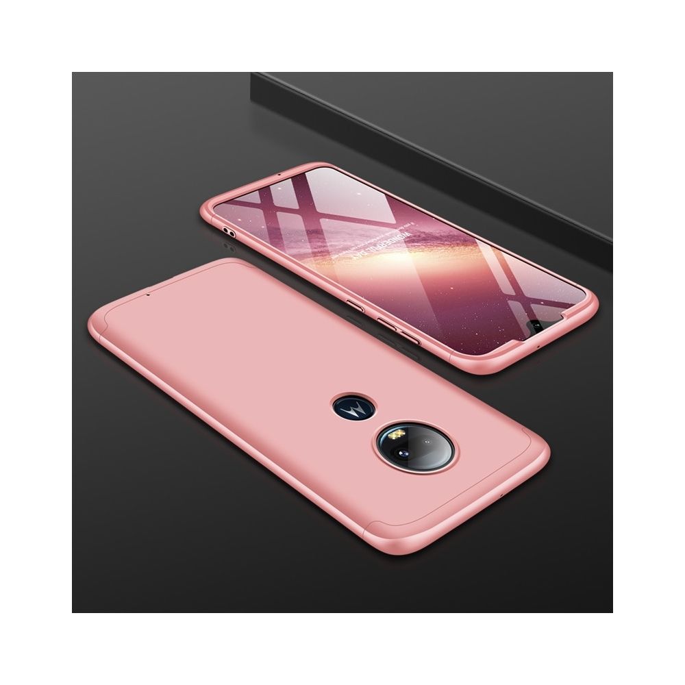 Wewoo - Coque Rigide Étui pour PC à couverture intégrale à trois étages Motorola G7 or rose - Coque, étui smartphone