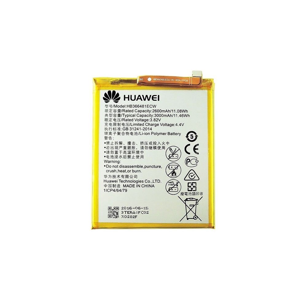 Huawei - Batterie origine Huawei hb366481ecw batterie Huawei P9 Lite / 2900 mAh Li-Ion 3,82V - Batterie téléphone
