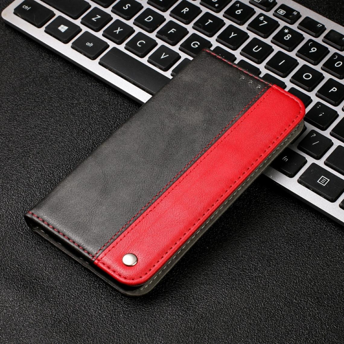 Wewoo - Housse Étui Coque à rabat horizontal en cuir à coutures horizontales pour Galaxy S9 +avec porte-cartes et porte-cartesportefeuille et lanière rouge - Coque, étui smartphone