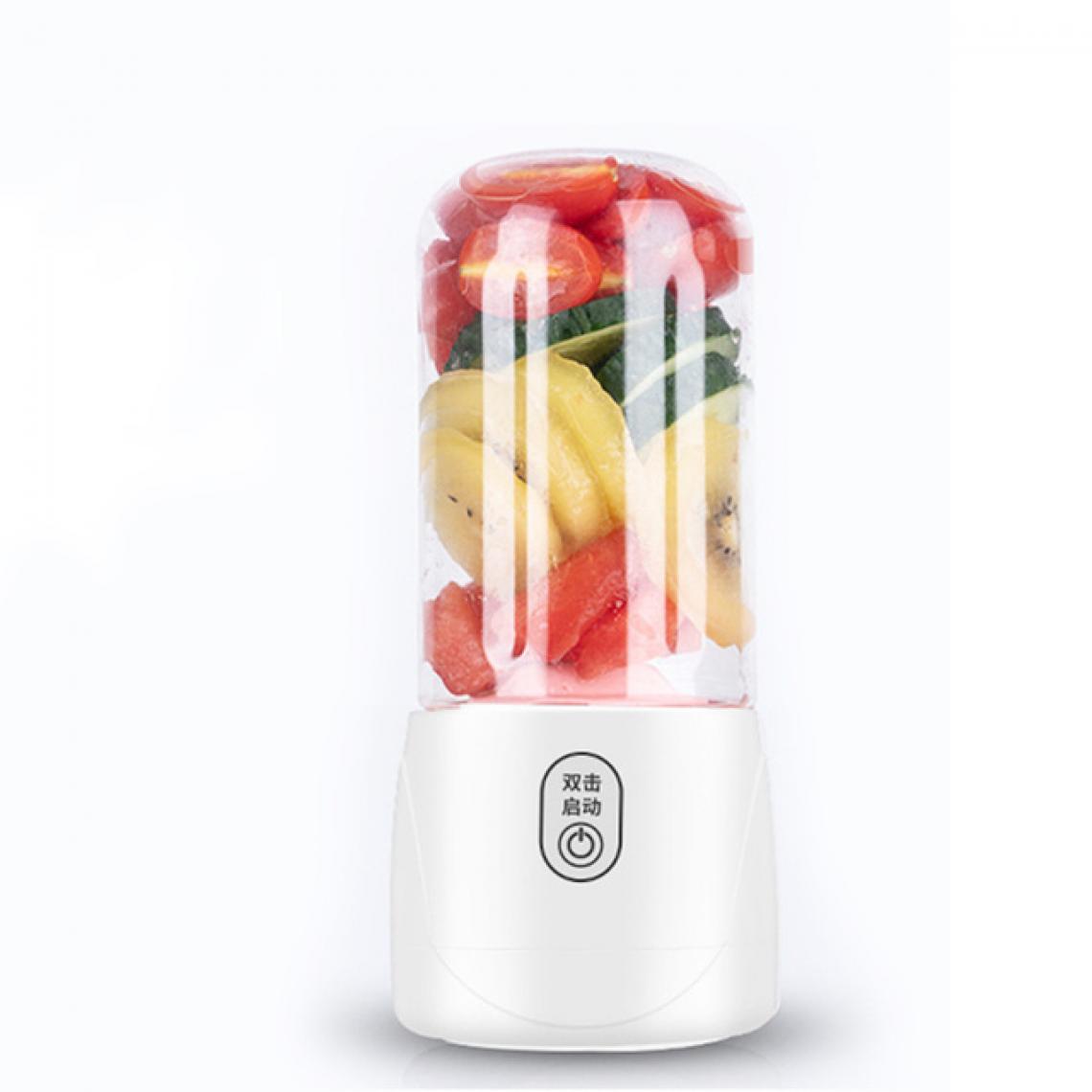 Universal - Extracteur de fruits électrique portable rechargeable fabricant de smoothies mélangeur machine bouteille de sport extracteur de jus(blanche) - Extracteur de jus électrique