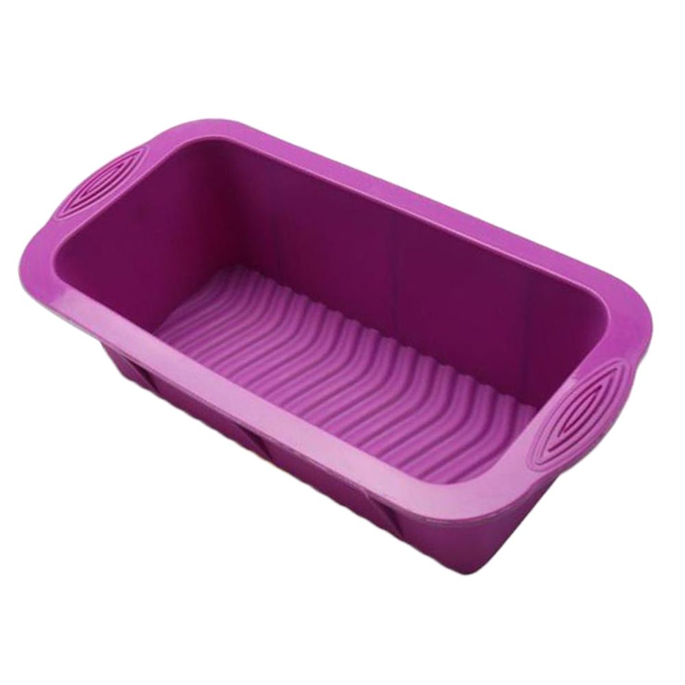 marque generique - silicone rectangulaire toast boîte longue miche de gâteau moule moule de cuisson violet - Cuisson festive