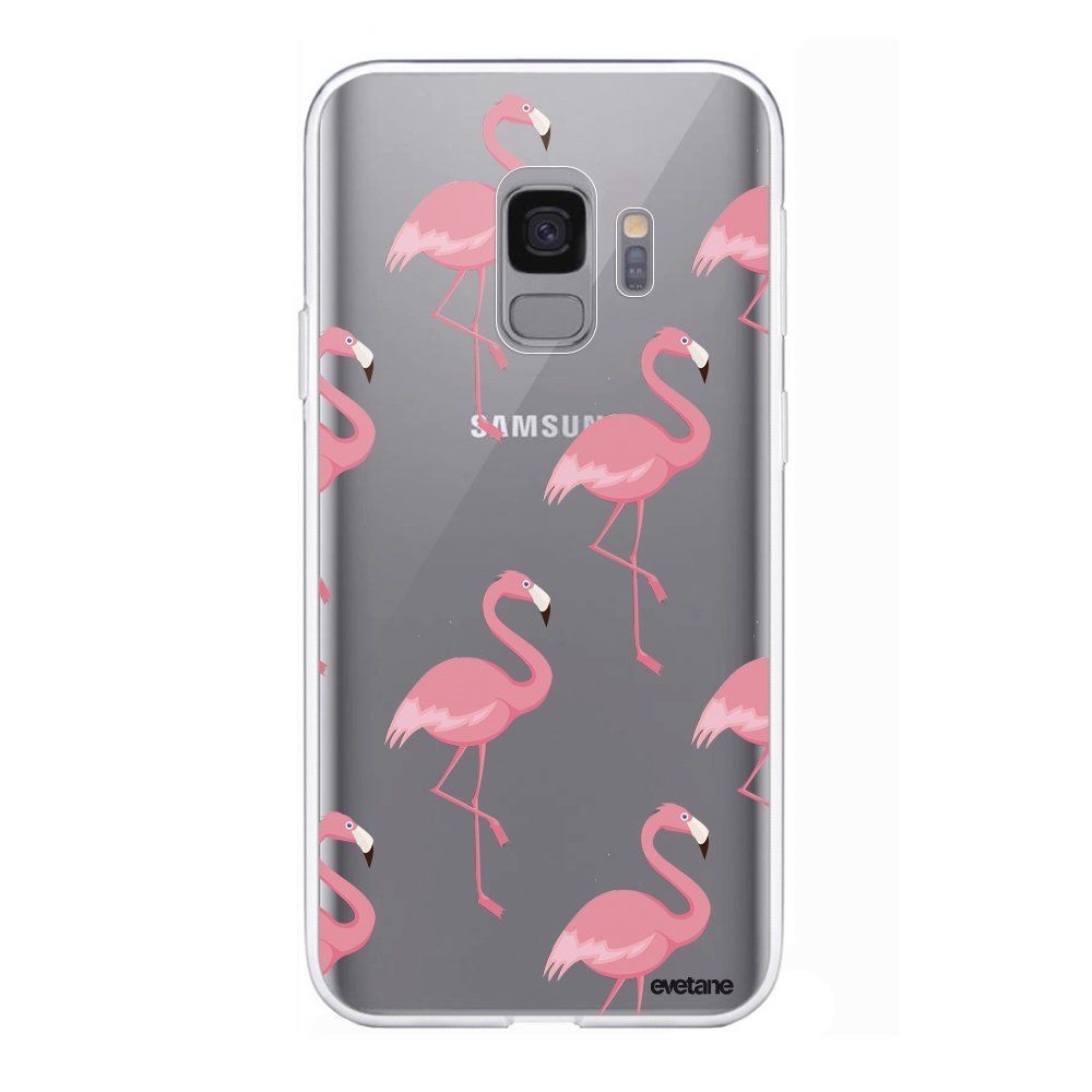 Evetane - Coque Samsung Galaxy S9 Plus souple transparente Flamant Motif Motif Ecriture Tendance Evetane - Coque, étui smartphone