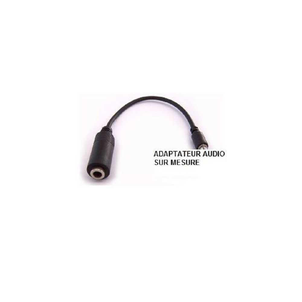 Ozzzo - Câble adaptateur audio jack 3,5 mm noir ozzzo pour Panasonic Eluga I3 Mega - Autres accessoires smartphone