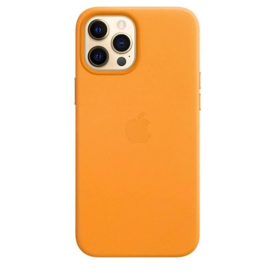 Apple - APPLE iPhone 12 Pro Max Coque en cuir avec MagSafe - Pavot de Californie - Bracelet connecté