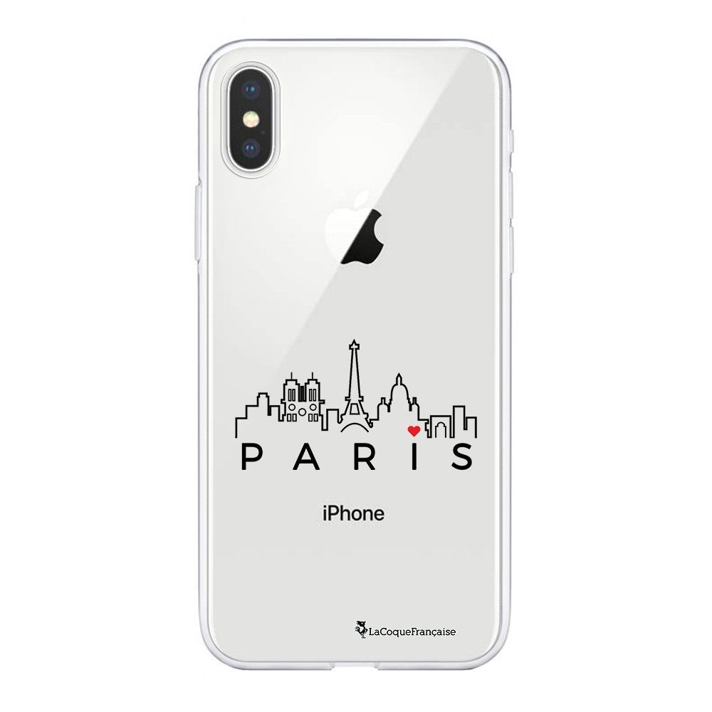 La Coque Francaise - Coque iPhone X/Xs souple transparente Skyline Paris Motif Ecriture Tendance La Coque Francaise. - Coque, étui smartphone