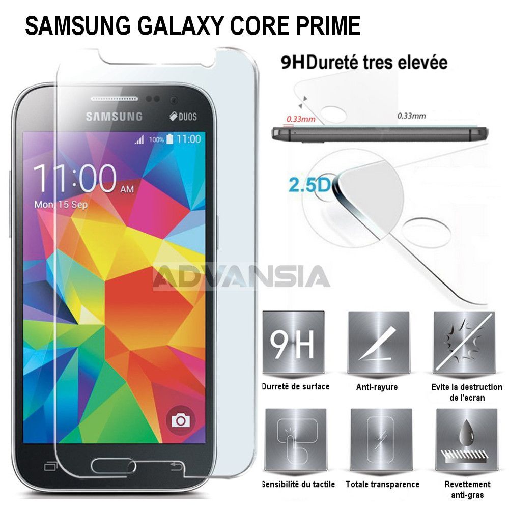 marque generique - Samsung Core Prime Vitre protection d'ecran en verre trempé incassable - Autres accessoires smartphone