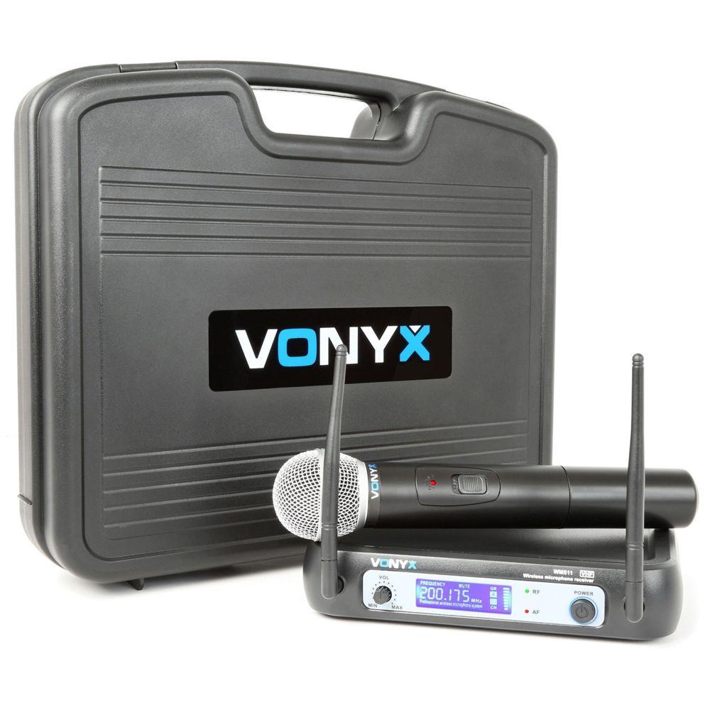 Vonyx - Vonyx WM511 1 canal VHF Système Micro Sans Fil (coffret, microphone à main, récepteur unique) - Accessoires DJ