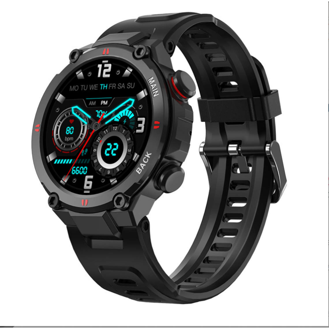 Chronotech Montres - Chronus Smart Watch Bluetooth Call Watches Pedometer music play incoming call message reminder Smart Watch ï¼blackï¼ - Montre connectée