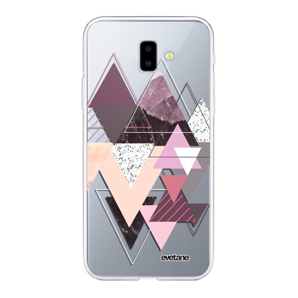 Evetane - Coque Samsung Galaxy J6 Plus 2018 souple transparente Triangles Design Motif Ecriture Tendance Evetane. - Coque, étui smartphone