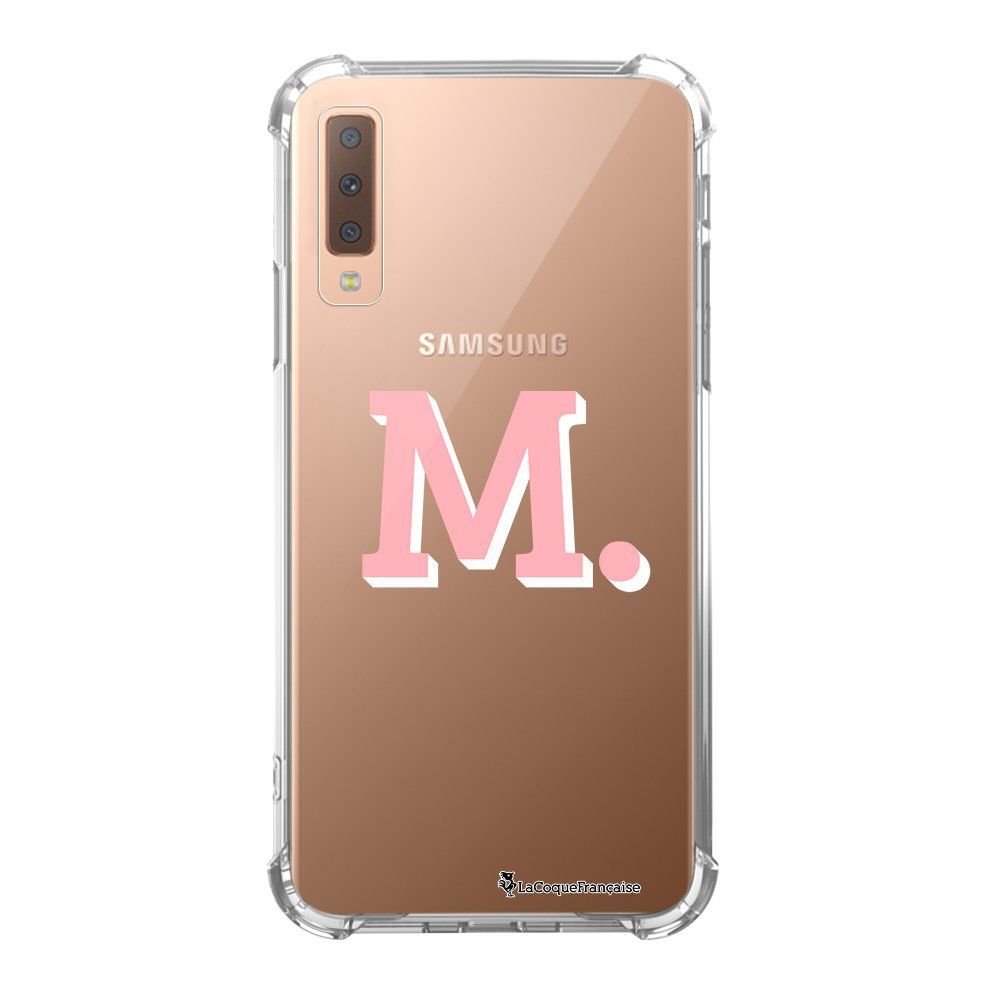 La Coque Francaise - Coque Samsung Galaxy A7 2018 anti-choc souple avec angles renforcés transparente Initiale M La Coque Francaise - Coque, étui smartphone
