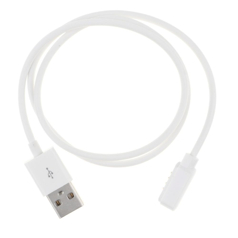 marque generique - Câble de chargeur de câble magnétique USB 2.0 à 4 broches pour bracelet de montre intelligent blanc - Autres accessoires smartphone