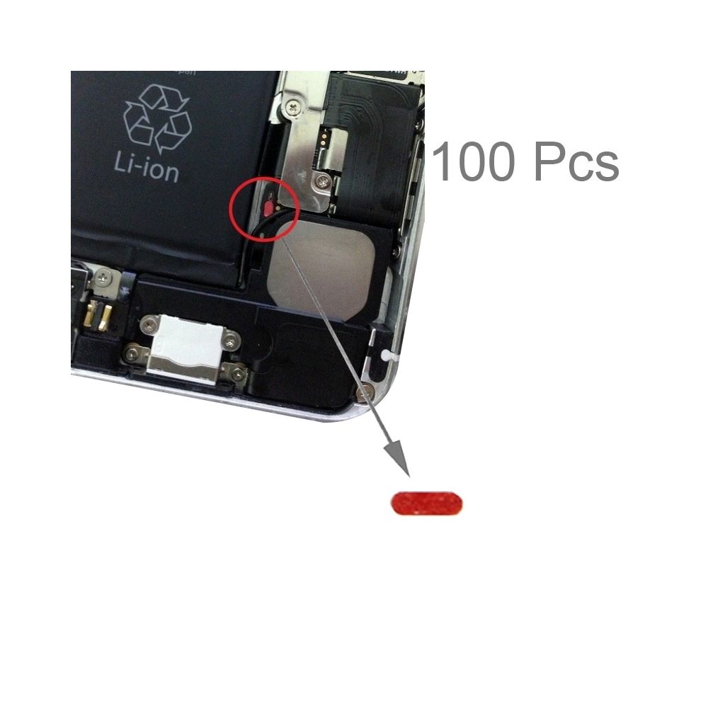 Wewoo - Pour l'autocollant imperméable de sensible à l'eau d'autocollant d'anneau de iPhone 6Card 100 PCS - Autres accessoires smartphone