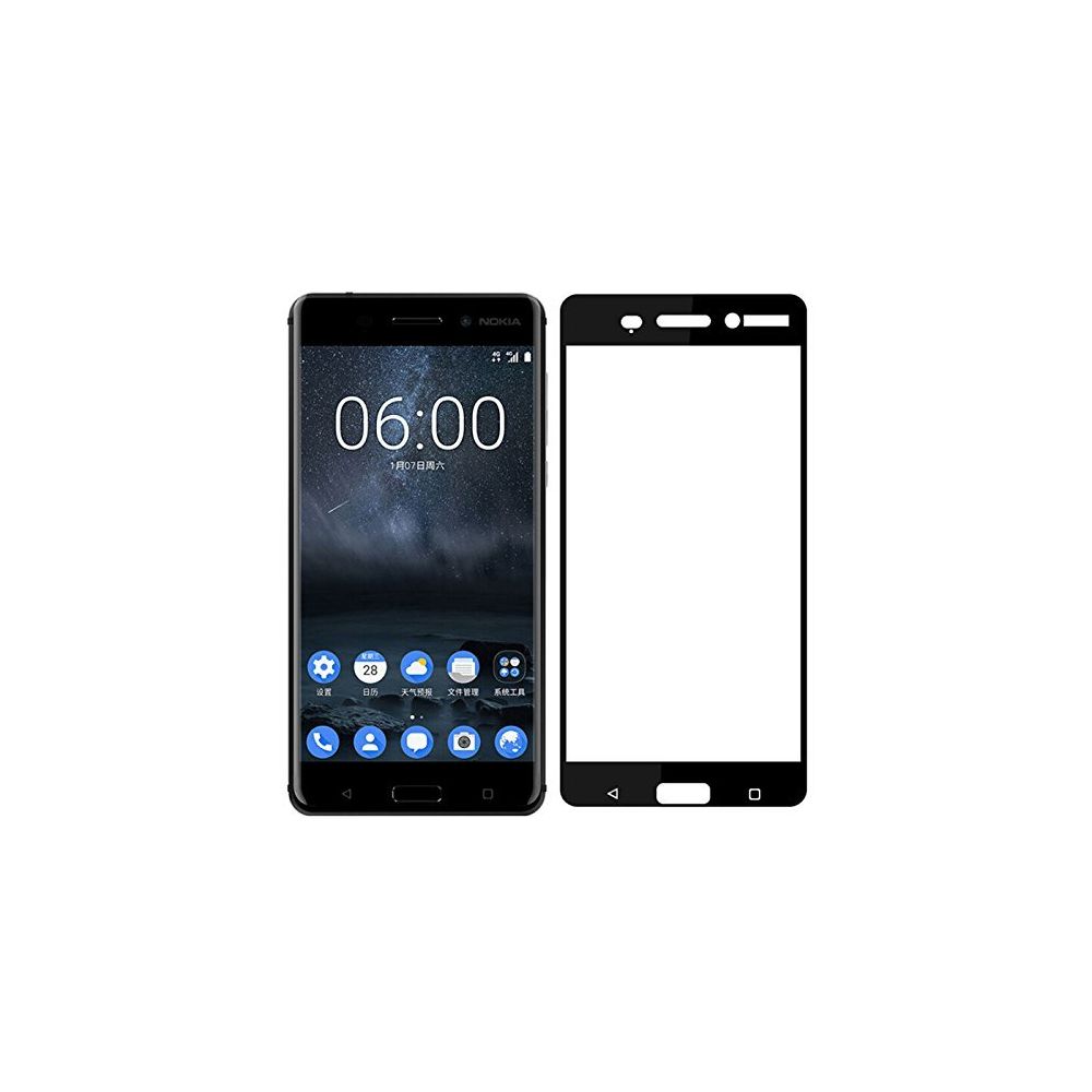 Xeptio - Nokia 6 4G : Protection d'écran FULL COVER noir en verre trempé - Tempered glass Screen protector 9H premium / Films vitre Protecteur d'écran Nokia 6 smartphone 2017/2018 - Accessoires XEPTIO - Protection écran smartphone