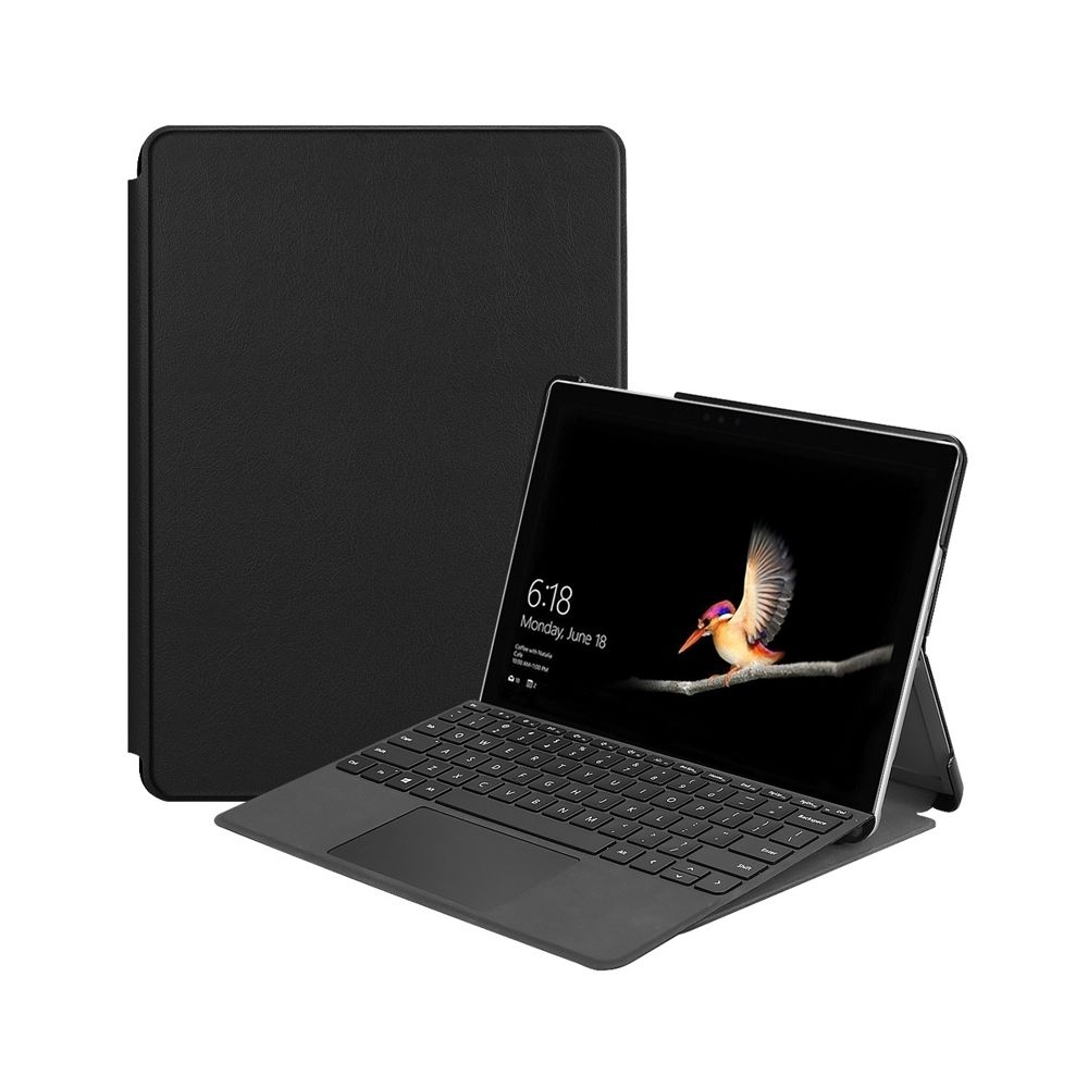 Wewoo - Housse Coque Etui en cuir Custer Texture pour ordinateur portable pour Microsoft Surface Go (Noir) - Coque, étui smartphone