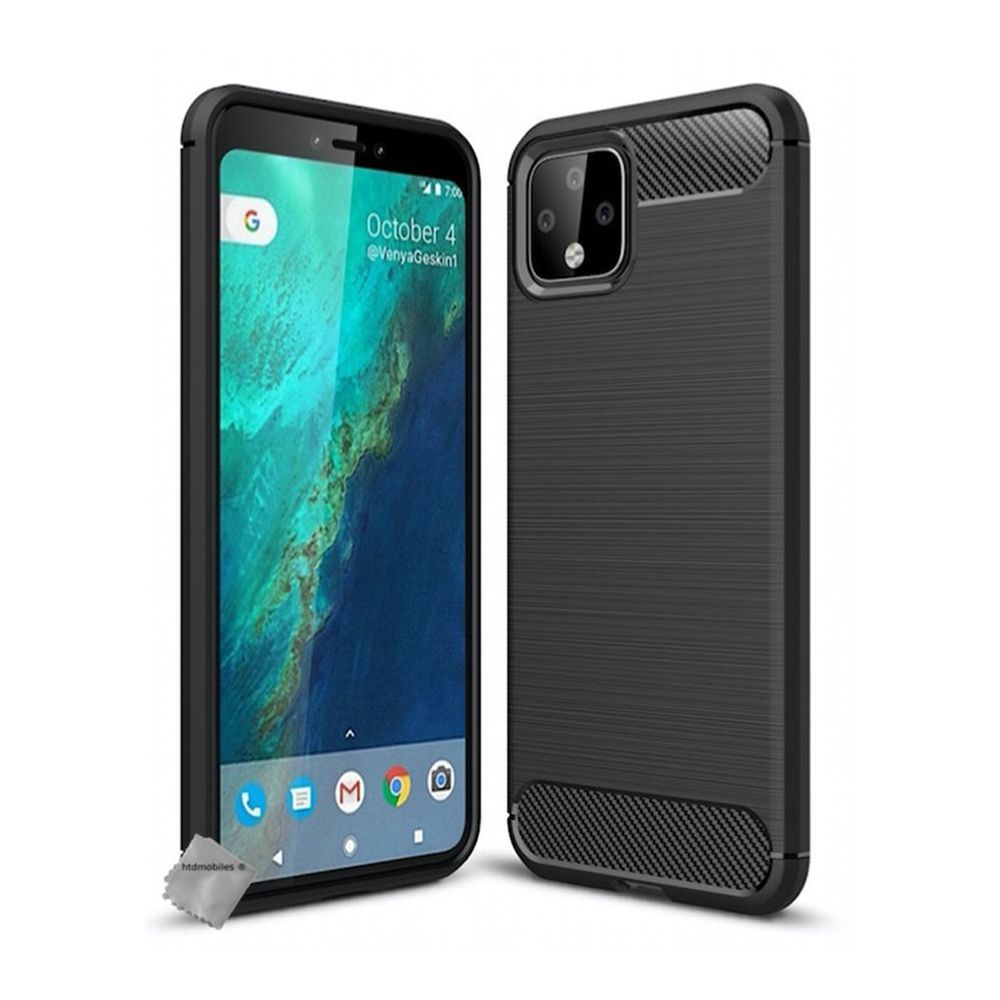 Htdmobiles - Housse etui coque silicone gel carbone pour Google Pixel 4 XL + verre trempe - NOIR - Autres accessoires smartphone