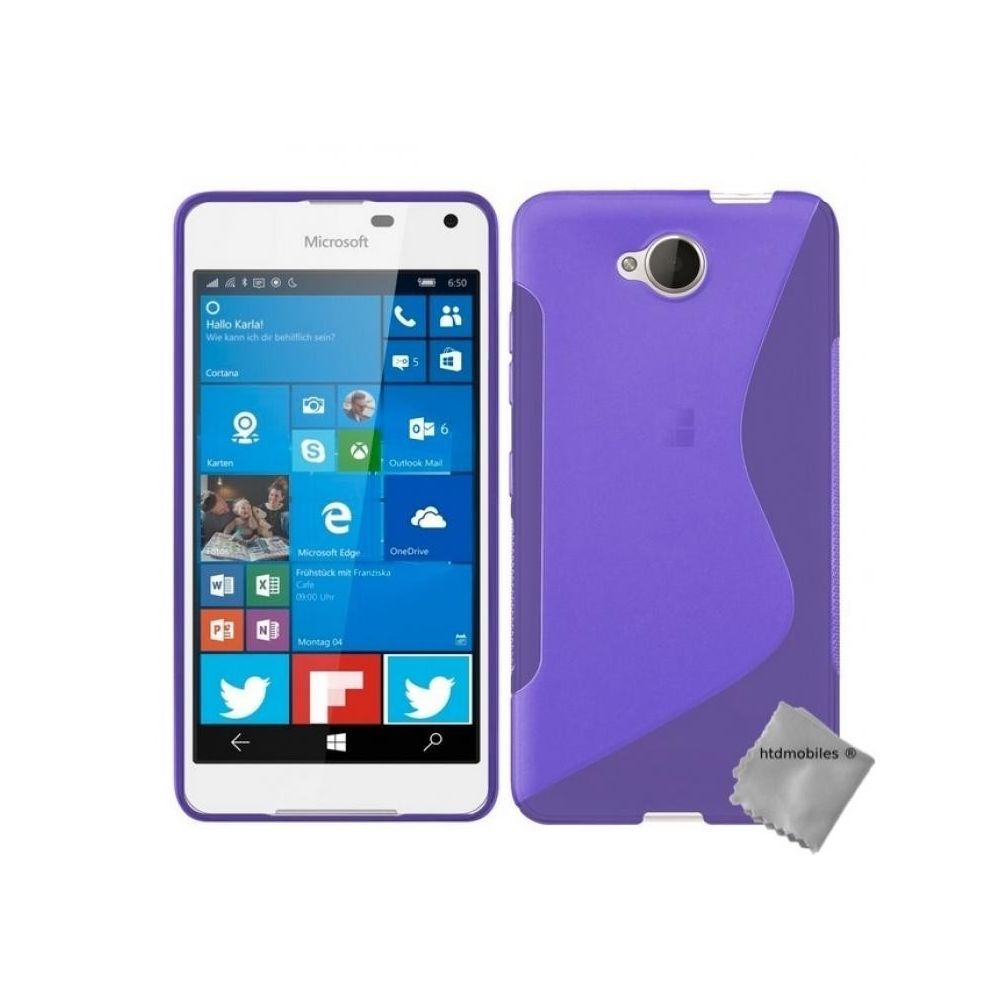 Htdmobiles - Housse etui coque pochette silicone gel fine pour Microsoft Lumia 650 + film ecran - MAUVE - Autres accessoires smartphone