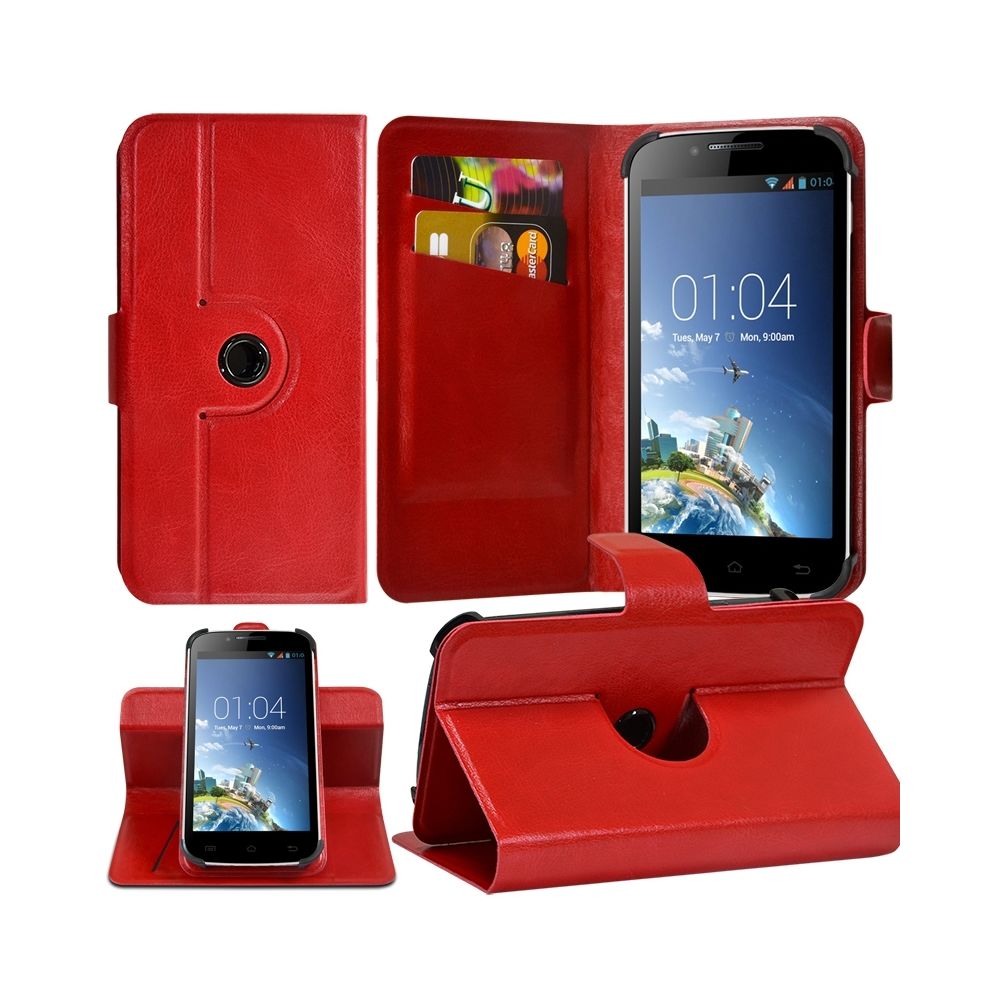 Karylax - Etui de Protection Support 360 Universel L avec attaches Rouge pour Huawei P20 Pro - Autres accessoires smartphone
