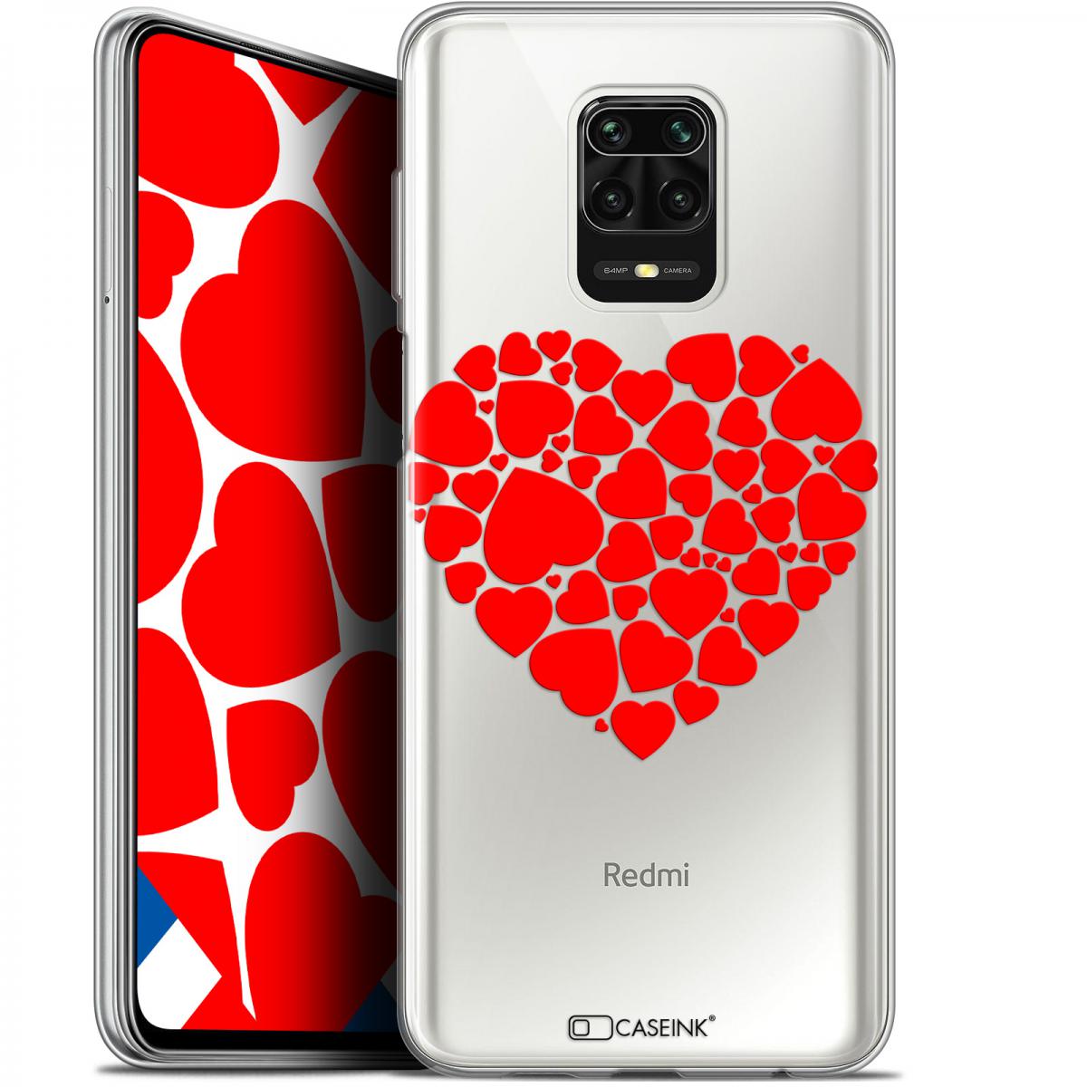 Caseink - Coque Pour Xiaomi Redmi Note 9 PRO (6.67 ) [Gel HD Collection Love Saint Valentin Design Coeur des Coeurs - Souple - Ultra Fin - Imprimé en France] - Coque, étui smartphone