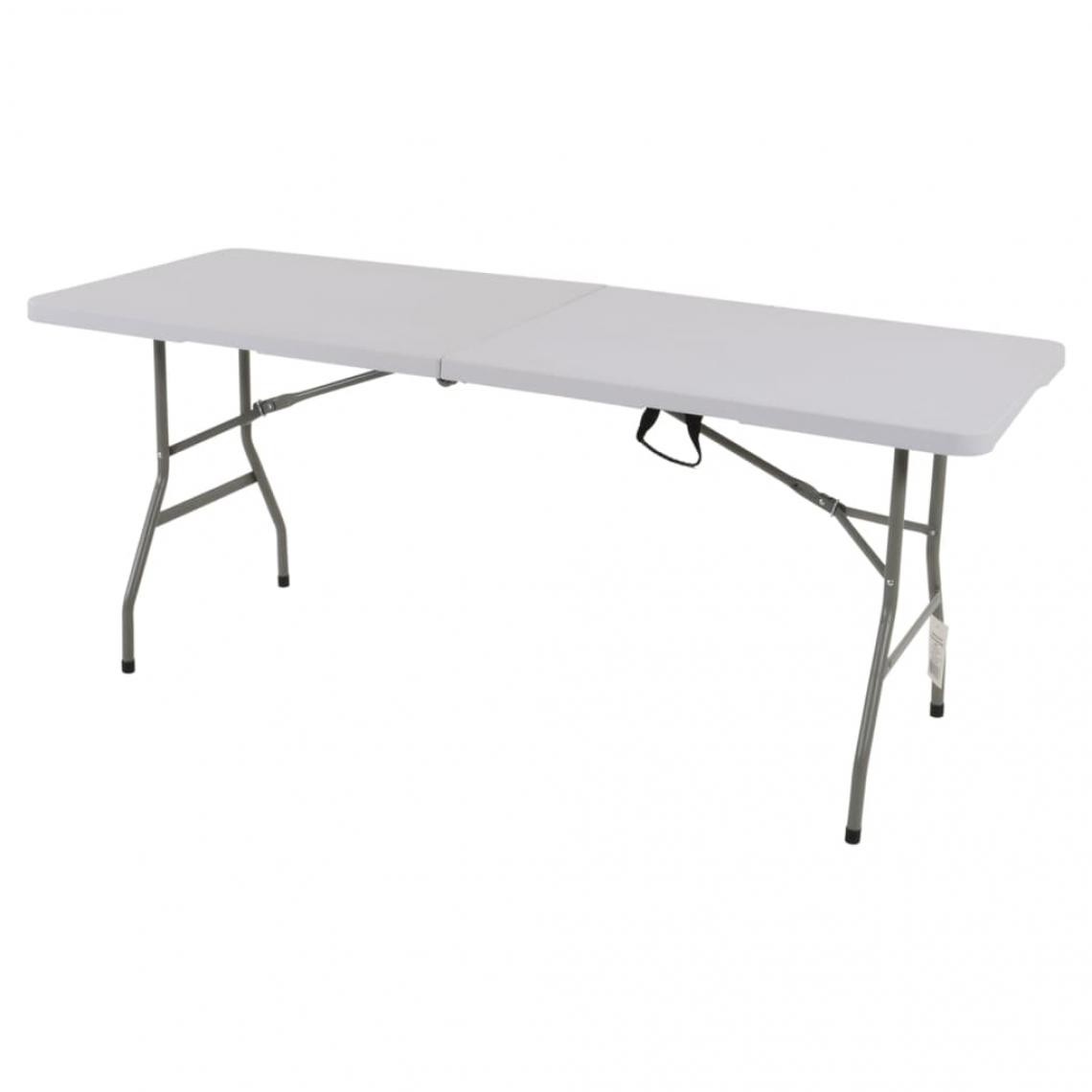 LESLI LIVING - Lesli Living Table de fête pliable 180x70x74 cm Blanc - Accessoires Mobilité électrique