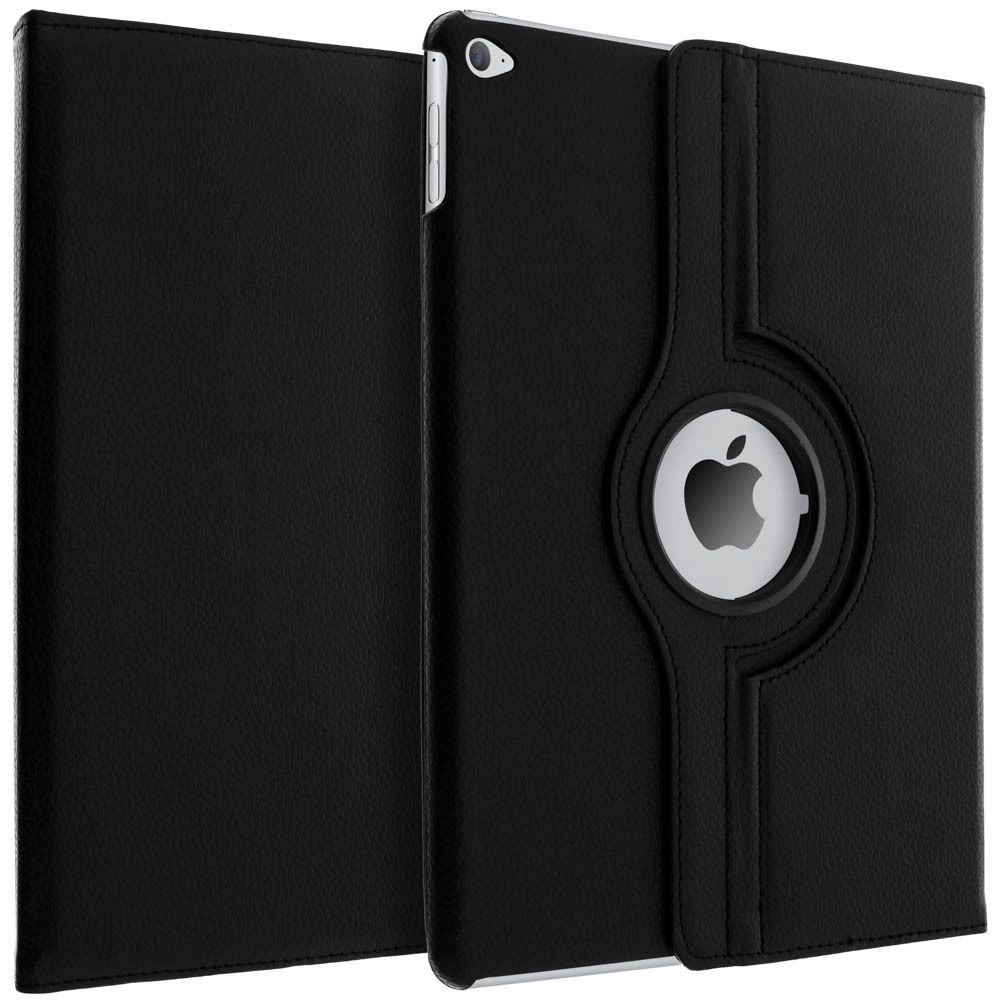Avizar - Etui iPad Air 2/Pro 9.7 Housse folio Rotative 360° Fonction Stand Antichocs Noir - Coque, étui smartphone