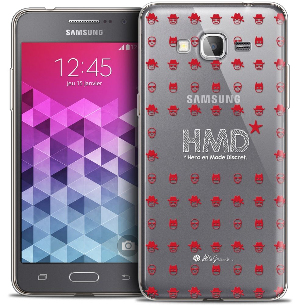 Caseink - Coque Housse Etui Samsung Galaxy Grand Prime [Crystal HD Collection Petits Grains ? Design HMD* Hero en Mode Discret - Rigide - Ultra Fin - Imprimé en France] - Coque, étui smartphone