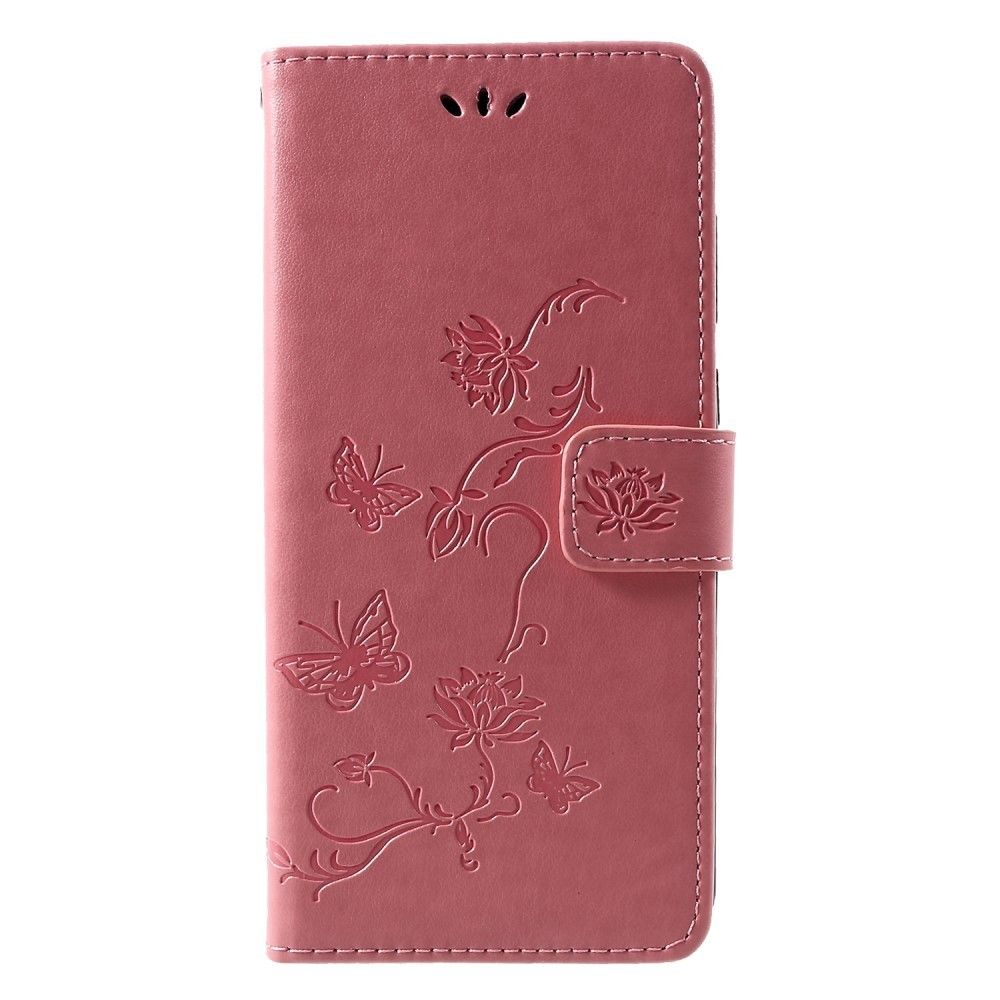marque generique - Etui en PU fleur papillon rose pour votre Samsung Galaxy A9 (2018)/A9 Star Pro/A9s - Autres accessoires smartphone
