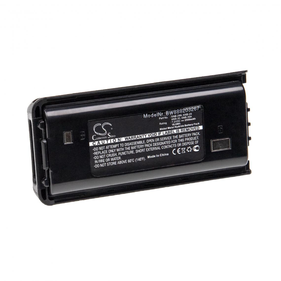 Vhbw - vhbw Batterie compatible avec Kenwood TK-3301E, TK-3301T, TK-3302E, TK-3302E3, TK-3302T radio talkie-walkie (2500mAh, 7,2V, NiMH) - Autres accessoires smartphone