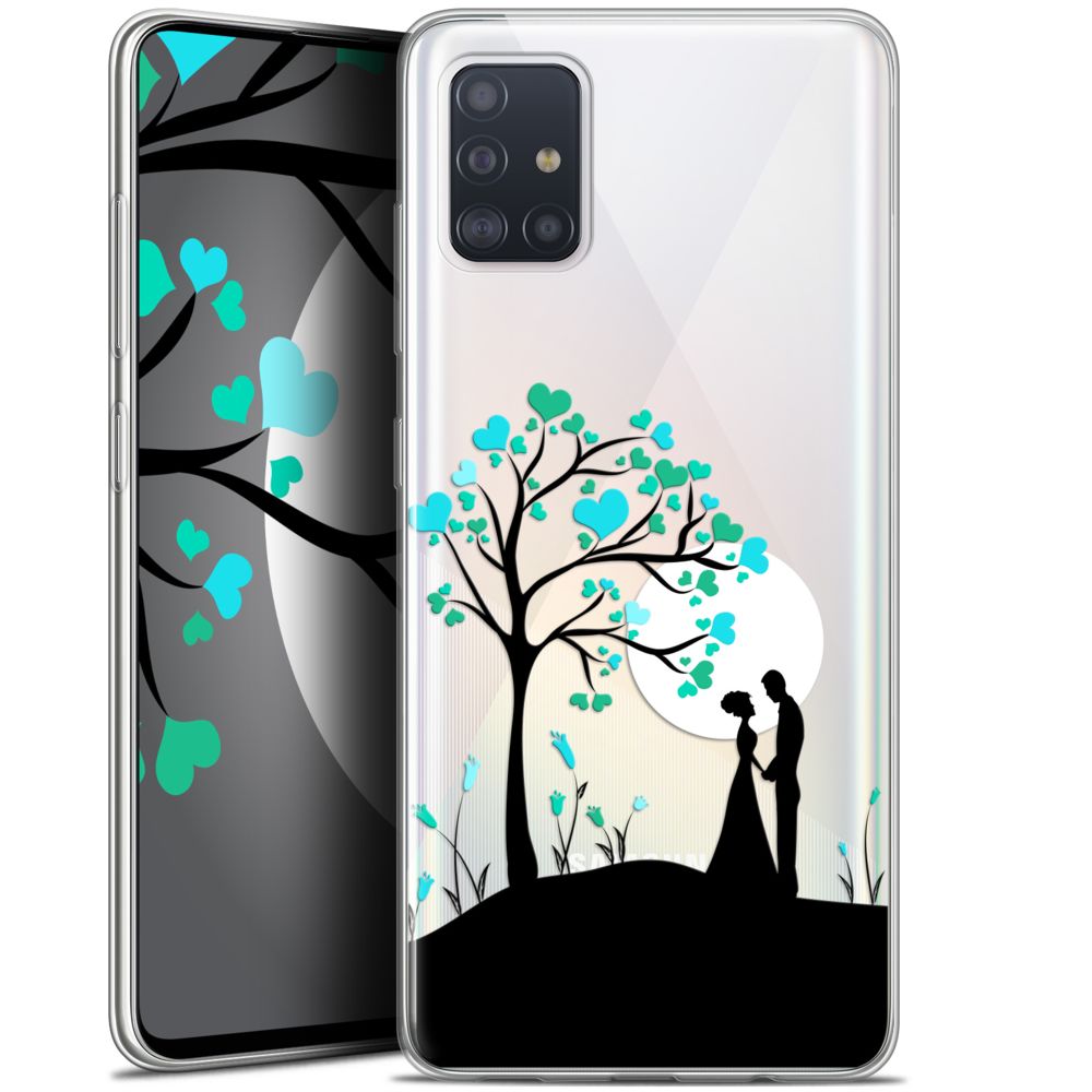 Caseink - Coque Pour Samsung Galaxy A51 (A515) (6.5 ) [Gel HD Collection Love Saint Valentin Design Sous l'arbre - Souple - Ultra Fin - Imprimé en France] - Coque, étui smartphone