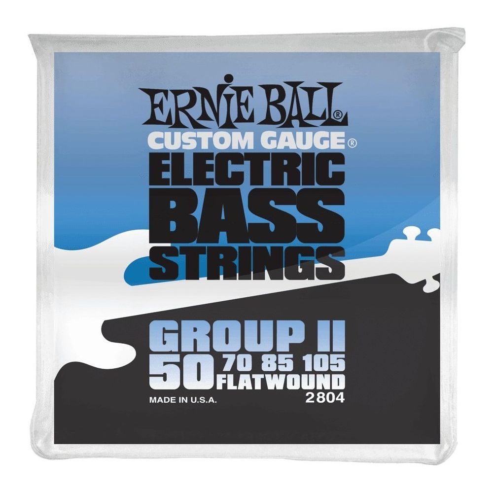 Ernie Ball - Ernie Ball 2804 - Jeu de cordes basse Custom Gauge Flatwound- Group II 50-105 - Accessoires instruments à cordes