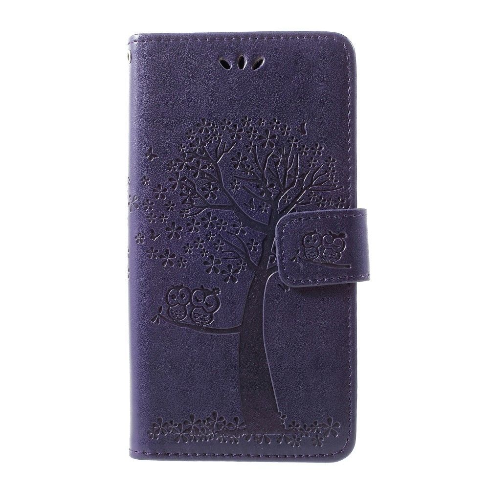 marque generique - Etui en PU chouette arboricole avec support violet foncé pour votre Samsung Galaxy S10 - Autres accessoires smartphone