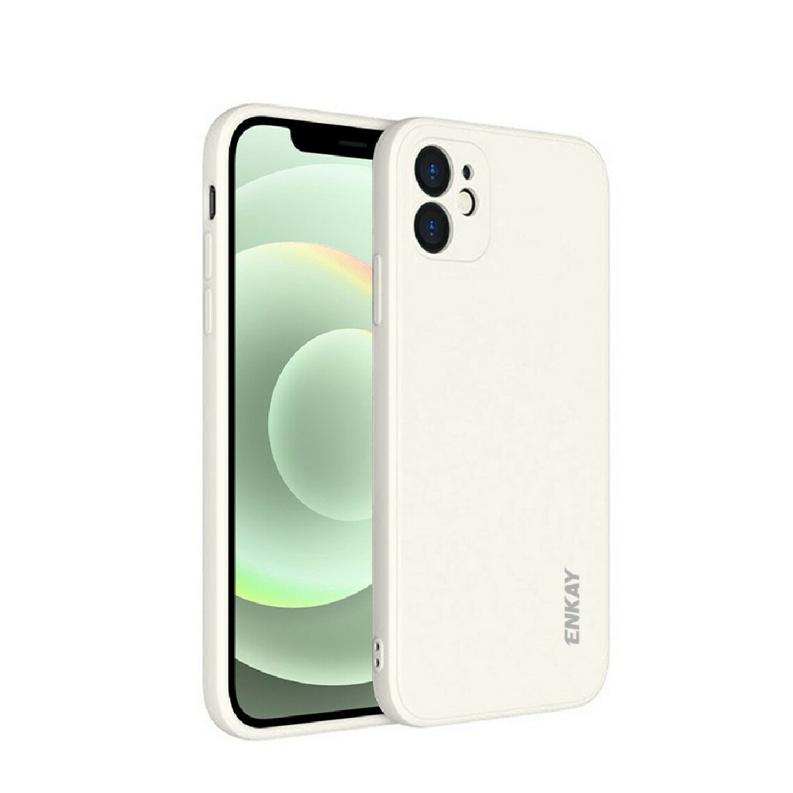 Other - Coque en silicone liquide simple bord droit blanc pour votre Apple iPhone 12 - Coque, étui smartphone