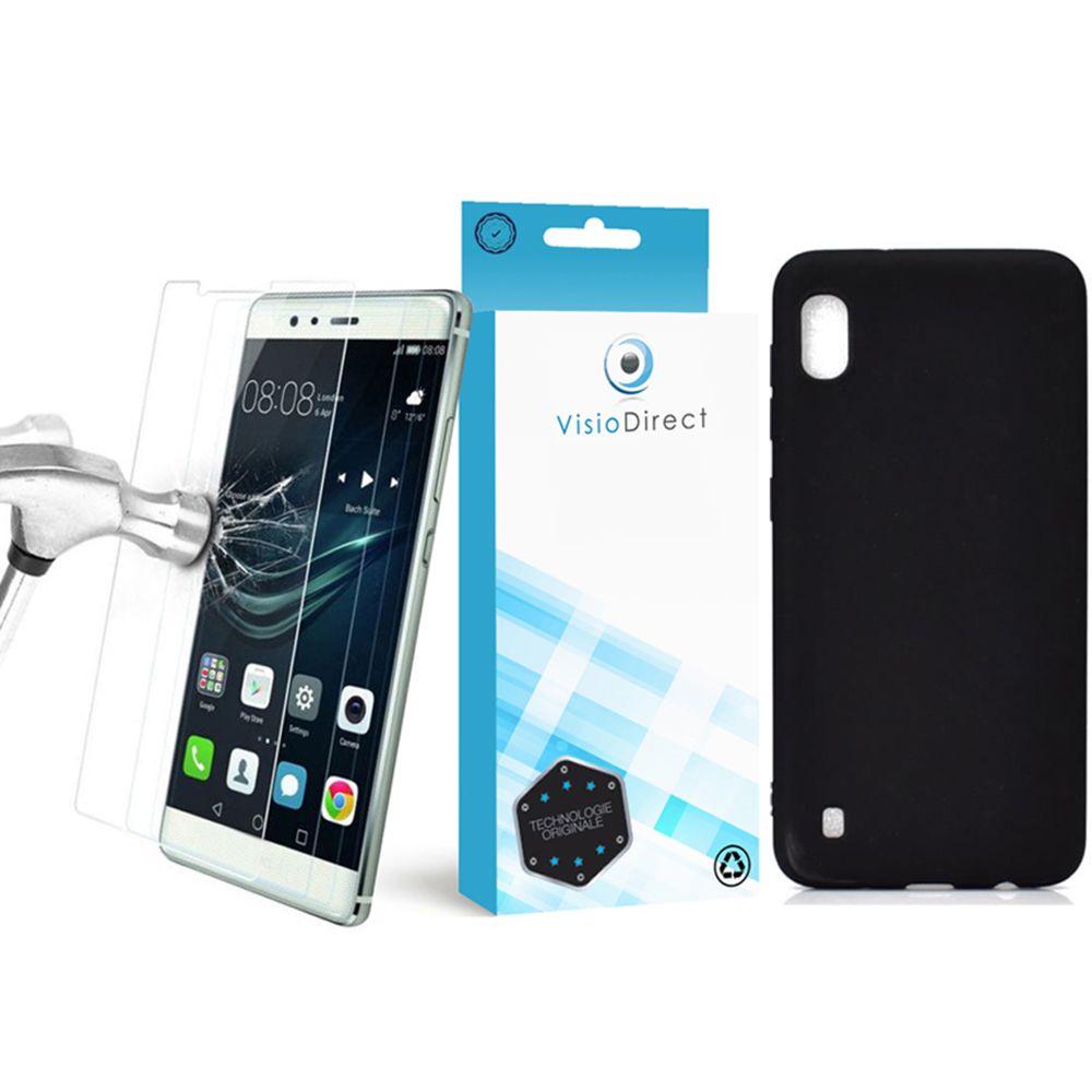 Visiodirect - Verre trempé pour iPhone XS + Coque de protection Noir souple silicone -Visiodirect- - Autres accessoires smartphone
