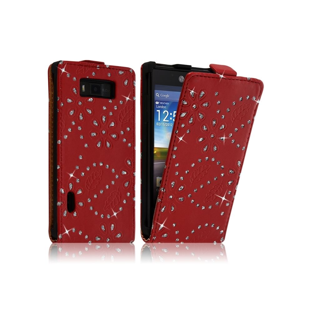 Karylax - Housse Coque Etui Pour LG Optimus L7 Style Diamant Couleur Rouge - Autres accessoires smartphone