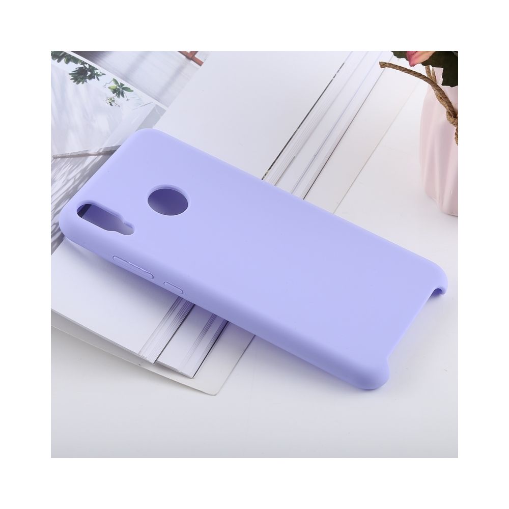 Wewoo - Coque antichoc en silicone liquide de couleur solide pour HuHonor 8X (Violet) - Coque, étui smartphone