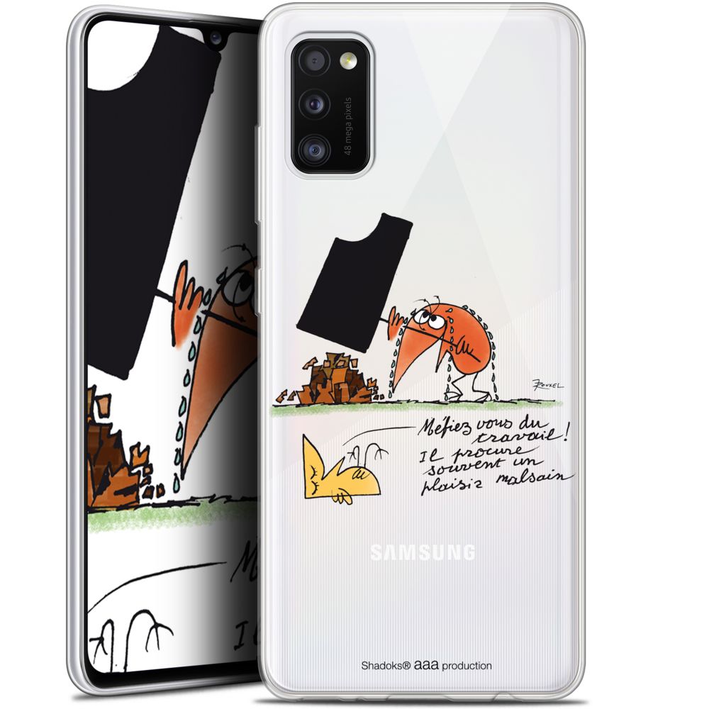 Caseink - Coque Pour Samsung Galaxy A41 (6.1 ) [Gel HD Collection Les Shadoks ? Design Le Travail - Souple - Ultra Fin - Imprimé en France] - Coque, étui smartphone