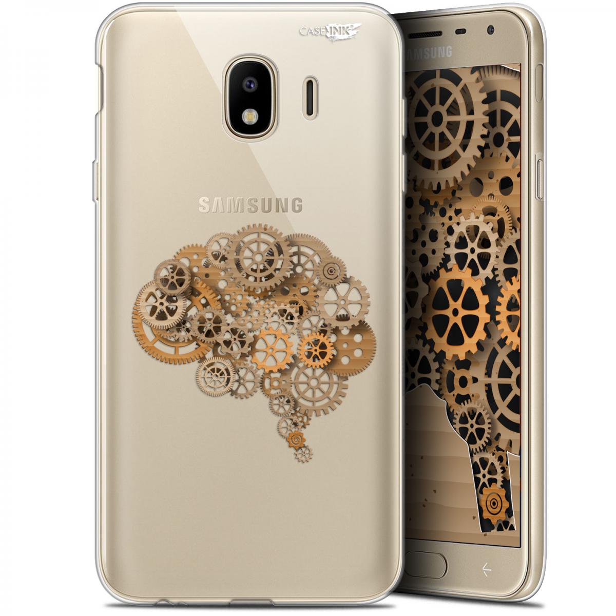 Caseink - Coque arrière Samsung Galaxy J4 2018 J400 (5.7 ) Gel HD [ Nouvelle Collection - Souple - Antichoc - Imprimé en France] Mécanismes du Cerveau - Coque, étui smartphone