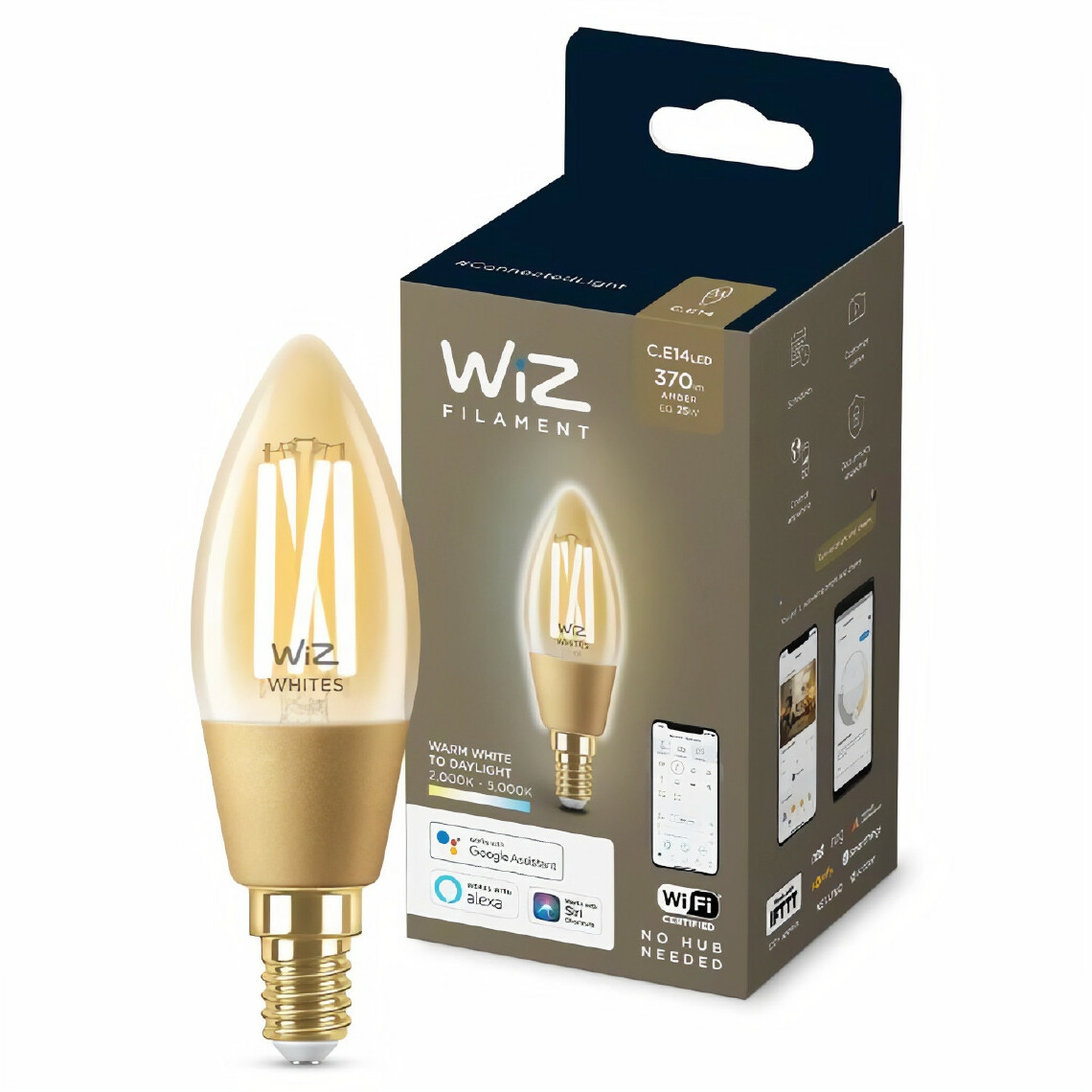 Wiz - WiZ Ampoule connectée flamme Blanc variable E14 25W - Lampe connectée