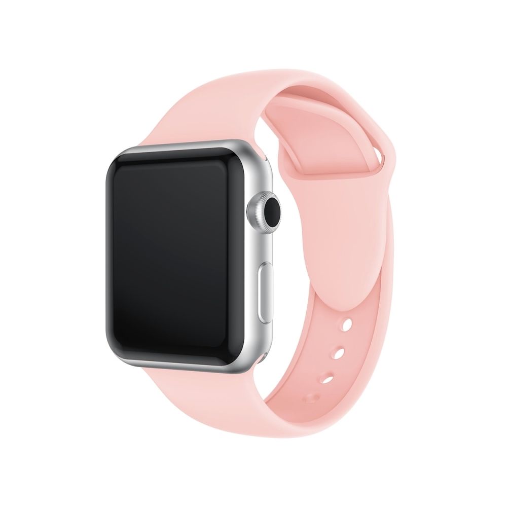 Wewoo - Bracelet Bande de montre en silicone à double rivets pour Apple Watch séries 3 et 2 1 42 mm (rose) - Accessoires Apple Watch