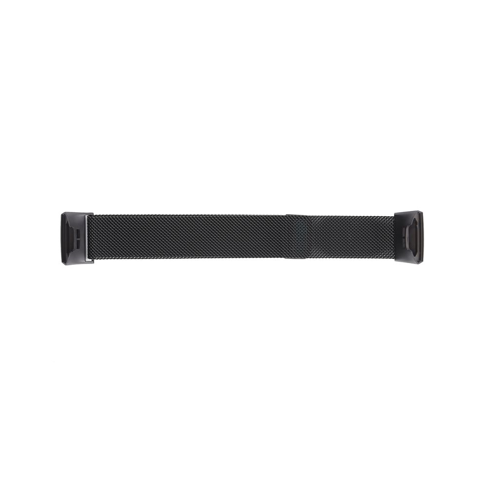 Wewoo - Bracelet pour montre connectée en métal Fitbit Charge 3 noir - Bracelet connecté