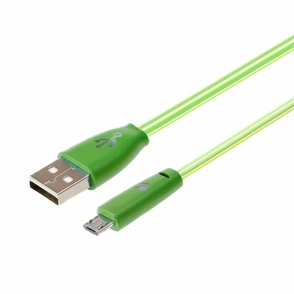 Shot - Cable Smiley Micro USB pour HTC Desire 12+ LED Lumiere Android Chargeur USB Smartphone Connecteur (VERT) - Chargeur secteur téléphone