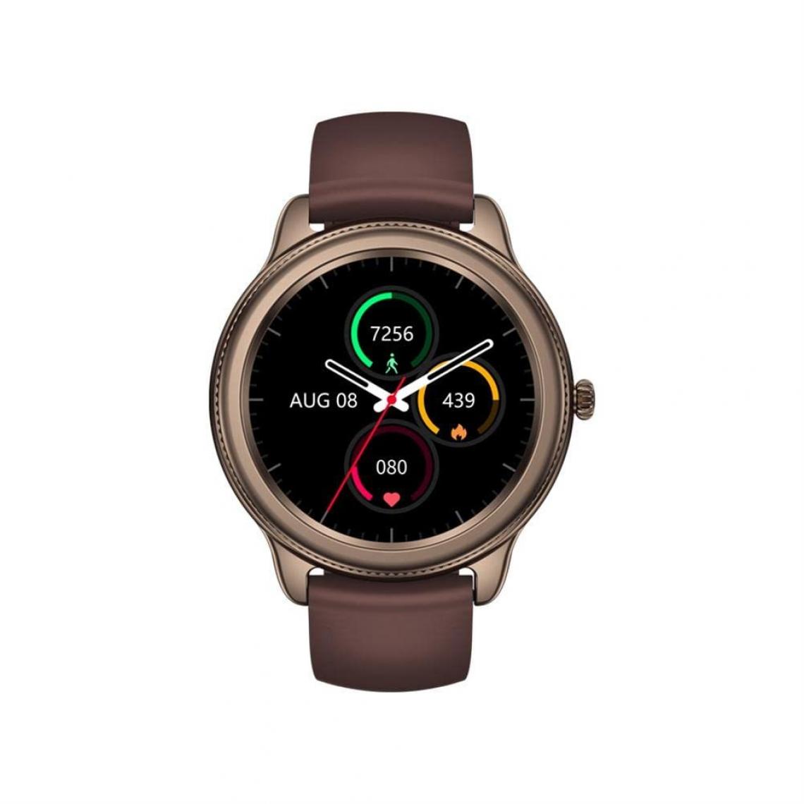 Chronotech Montres - Chronus Women's Smartwatch, Heart Rate Detection, IP68 Waterproof Smartwatch Compatible with Android iOS (Brown) - Montre connectée