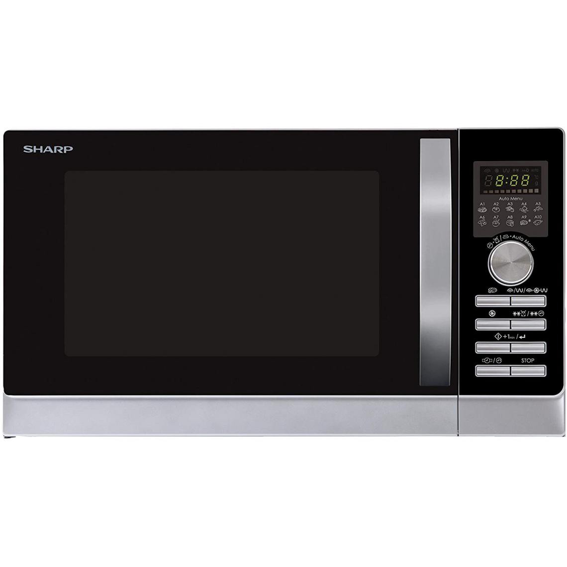Sharp - Micro-ondes Grill - 25L - 900W - R843INW Argent - Four micro-ondes