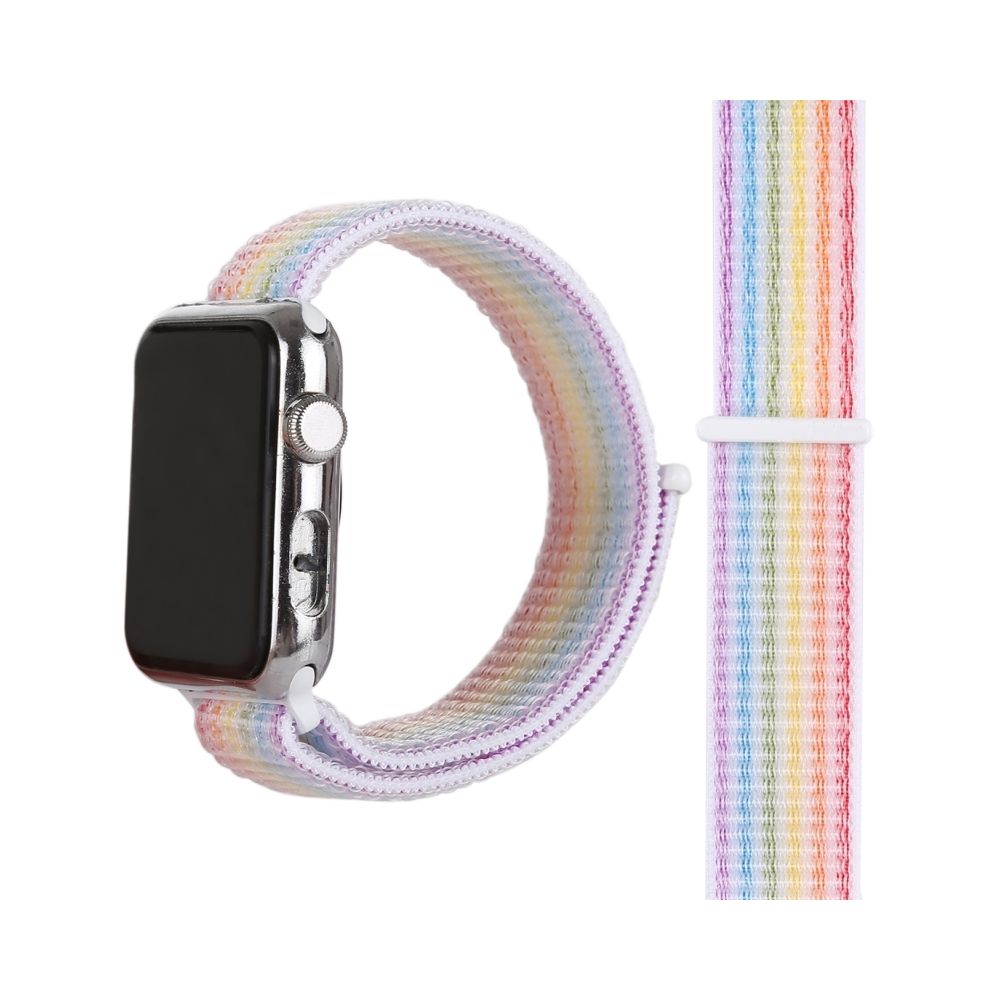 Wewoo - Bracelet de montre en nylon Magic Paste pour Apple Watch séries 3, 2 et 1, 42 mm (Couleur) - Accessoires Apple Watch