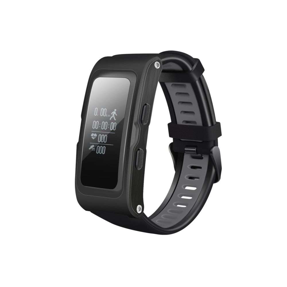 Wewoo - Bracelet connecté noir 0,96 pouces écran tactile OLED GPS Record Track Smart Bracelet, IP67 imperméable à l'eau, podomètre de / Moniteur de fréquence cardiaque / de pression artérielle / notification Rappel / d'appel / Alarme intelligente / Répondre aux a - Bracelet connecté
