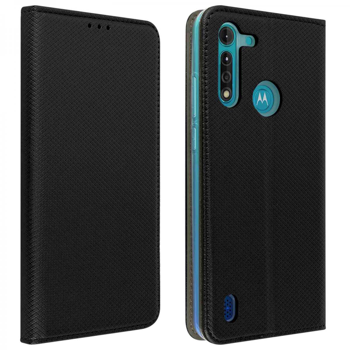 Avizar - Étui Motorola Moto G8 Power Lite Housse Folio Porte-carte Fonction Support Noir - Coque, étui smartphone