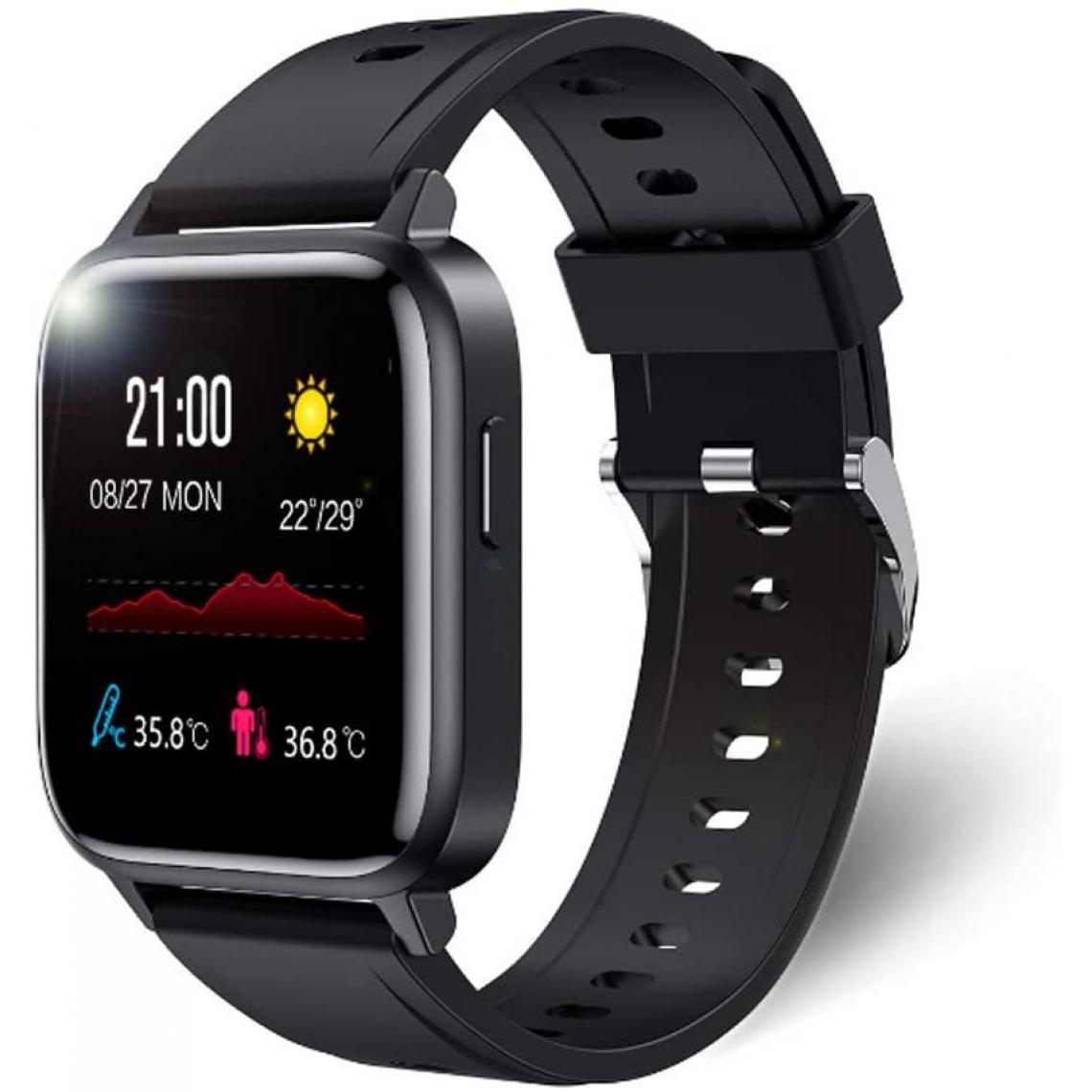 Chronotech Montres - Chronus Connected Watch Women Man Smart Watch with Sport Watch with Pedometer Calories Colorful Screen Smart Bracelet(black) - Montre connectée