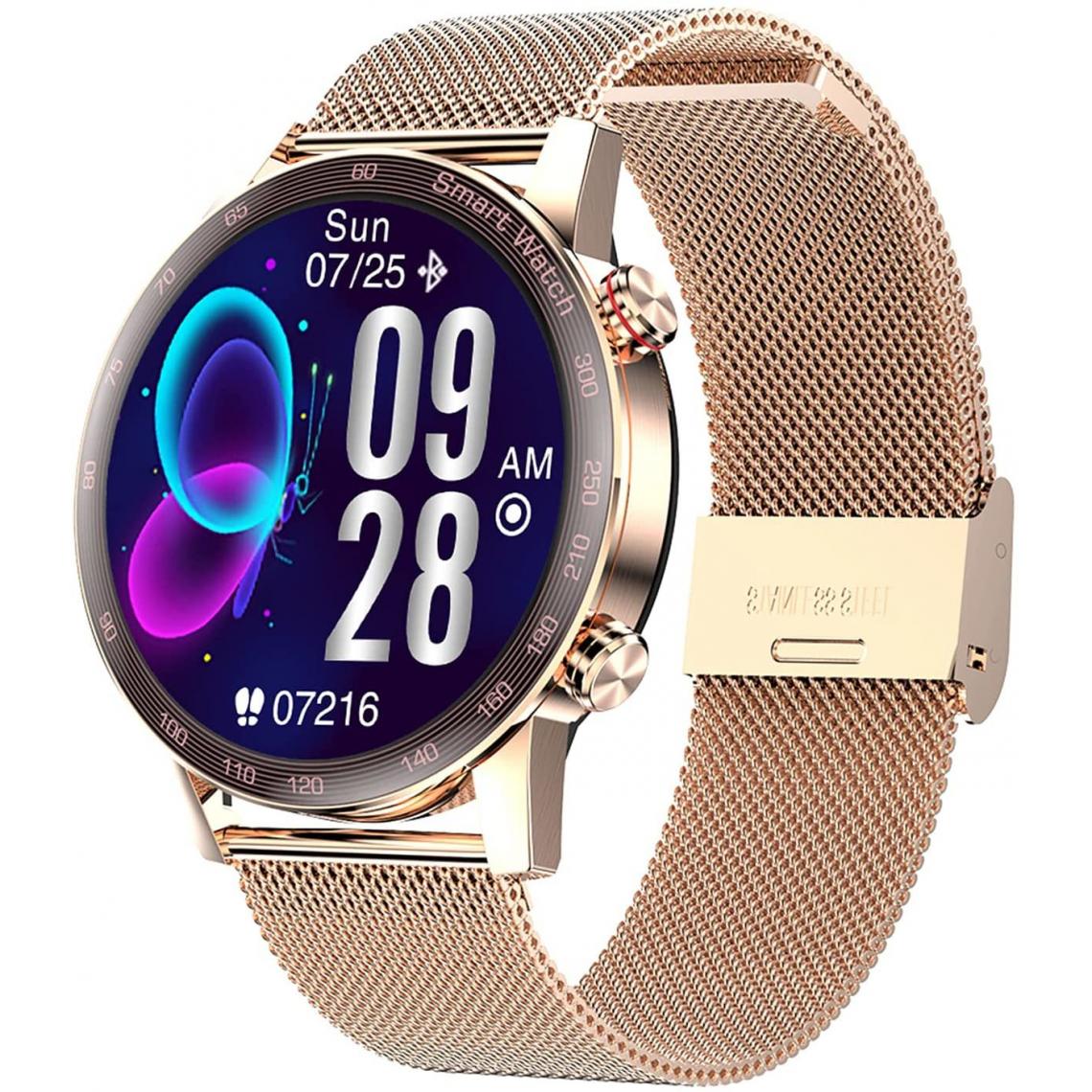 Chronotech Montres - Smartwatches for Android Phones iOS Smartwatch Fitness Tracker with Bluetooth Call with Heart Rate Monitor Blood Pressure Monitor Female Health, Sports Watch for Men and Women(gold) - Montre connectée